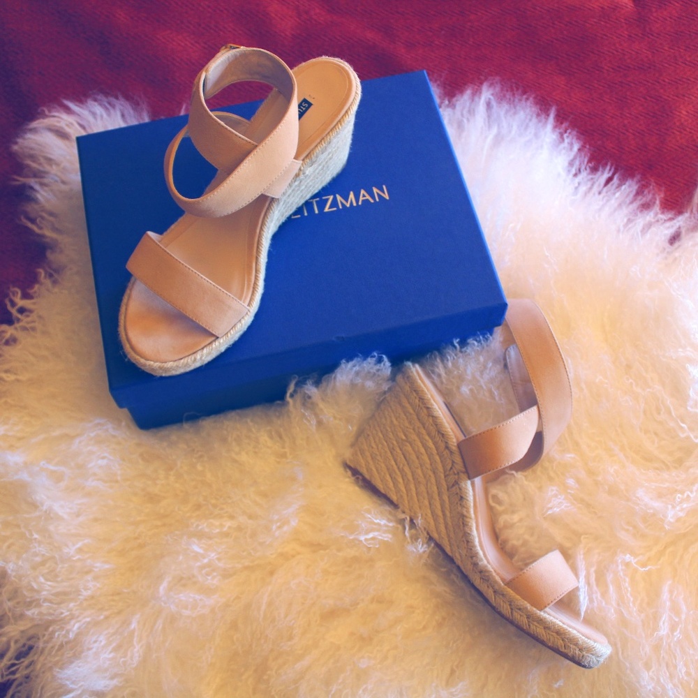 STUART WEITZMAN Lexia Wedge Espadrille Adobe Suede